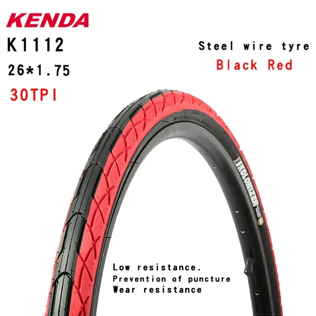 KENDA k1112 Bicycle tire 26 inch MTB Parts 26 * 1.5 1.75 30TPI low resistance explosion-proof mountain bike tyre: Blue