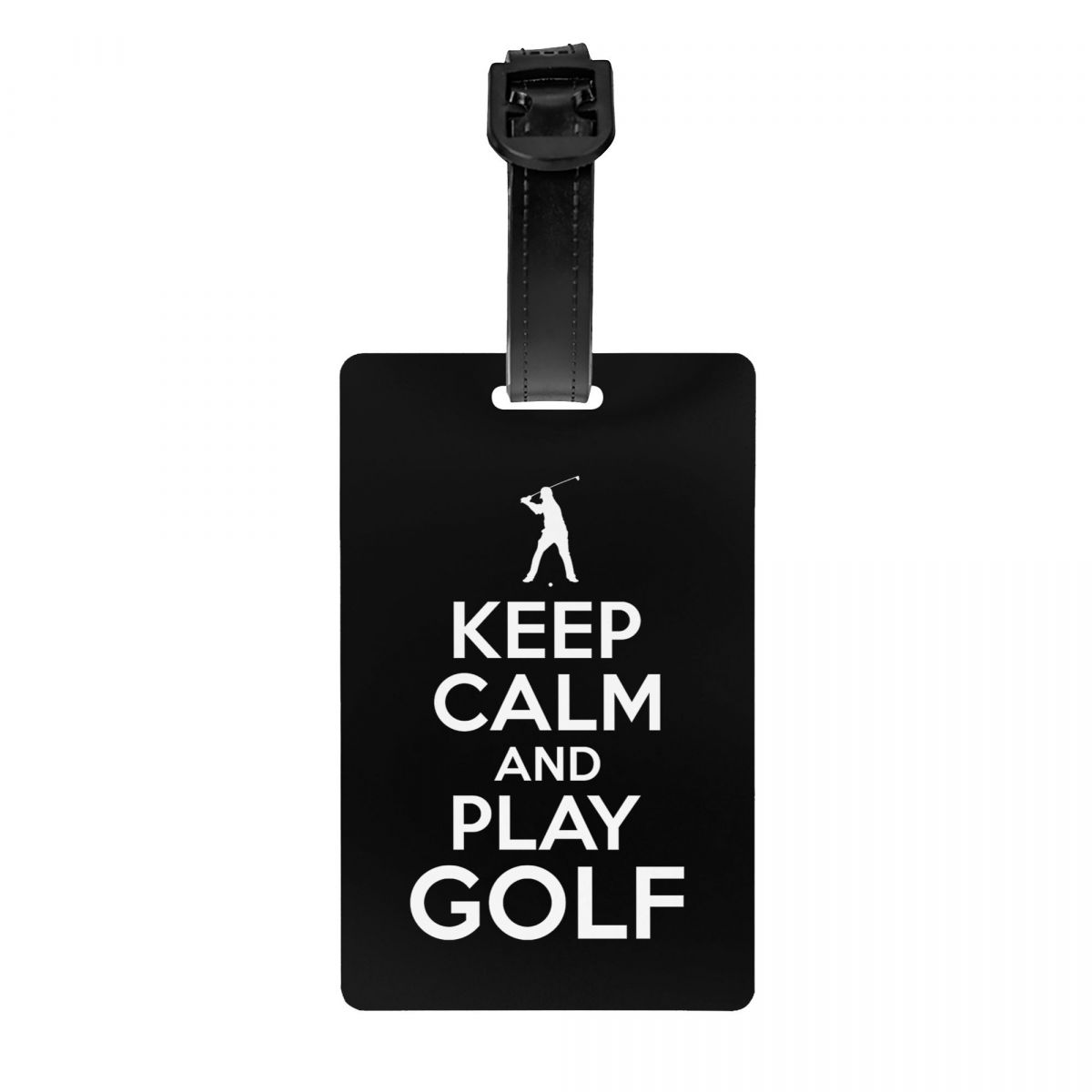 Blijf Kalm En Speel Golfbagagelabels Voor Koffers Schattige Bagagelabels Privacy Cover Id Label: Roze