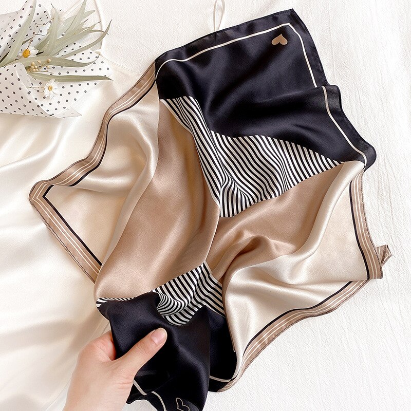 Brand Silk Square Scarf For Women Small Shawl Kerchief Neck Scarves Female Headband Scarfs For Ladies