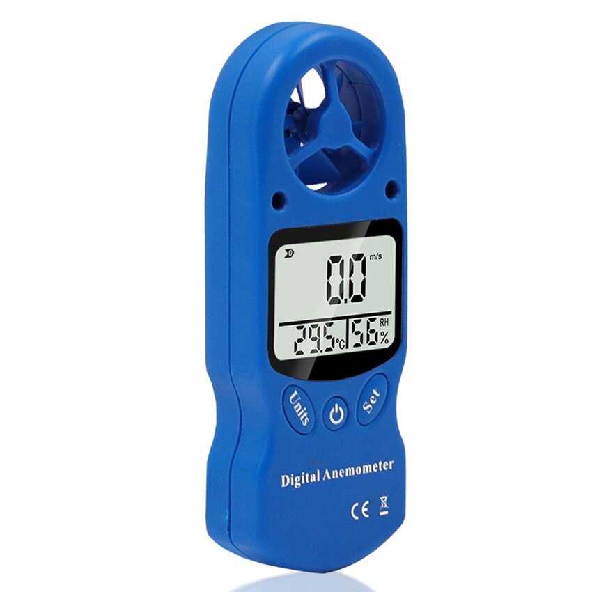 Handheld Anemometer, Digital Wind Speed CFM Meter Gauge Air Flow Velocity Tester Air Volume Meter, 5 Units, MAX/MIN Valve