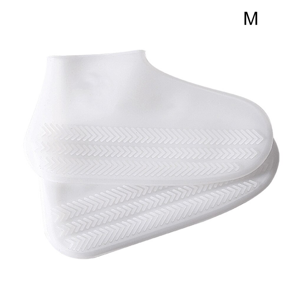 Silicone Overshoes Reusable Waterproof Shoes Covers Rain Boots Wear-Resistant Non-slip: M