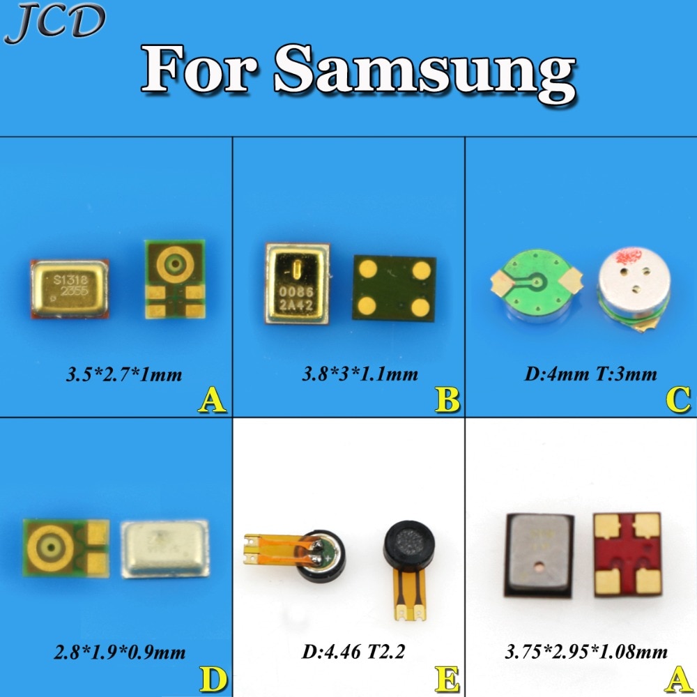 JCD microphone Inner MIC For Samsung Galaxy S3 i9300 note2 S4 S6 S8+ A3 A7 A8 A9 pro J1 J2 J7 J3 J320 Replacement repair parts