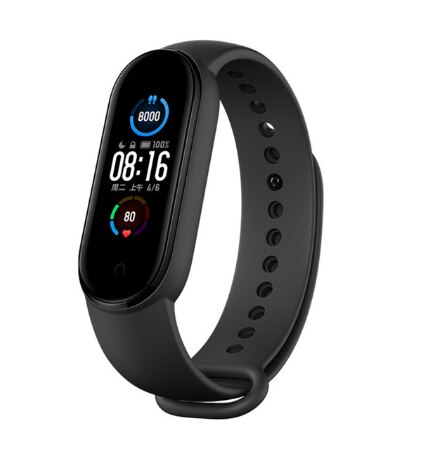 Pulsera Digital superior, podómetro de pulso, presión arterial, Monitor de sueño M5, reloj inteligente, pulsera impermeable, pulseras de seguimiento deportivo: Black