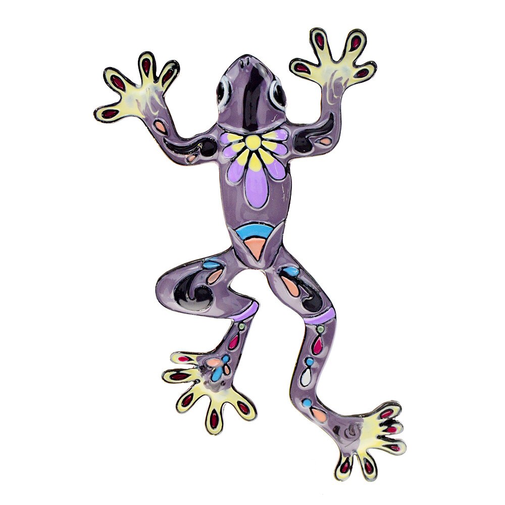 CINDY XIANG – broches en forme de grenouille pour femmes, 4 couleurs disponibles, en émail, dessin animé, Animal, de: gray