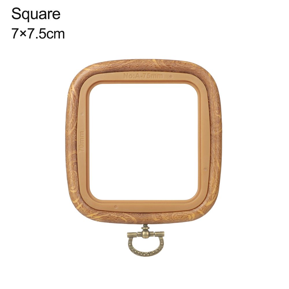 Wood Grain Embroidered Stretch Tool Plastic Octagon Square Embroidery Hoop DIY Crafts Needlecraft Handmade Sewing Accessories: 7x7.5