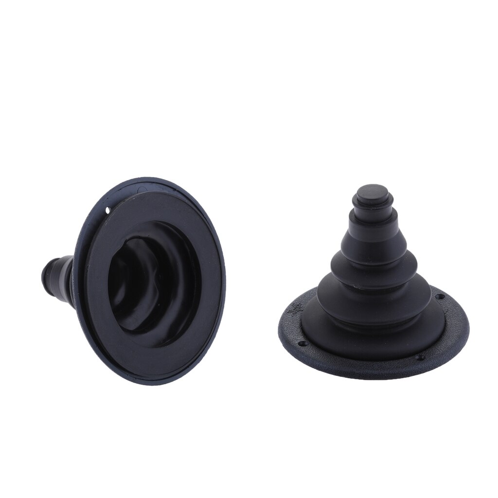 Pair 120mm 4.72 inch Marine Boat Rigging Cable Boot Hole Shifter Cable Cover Black