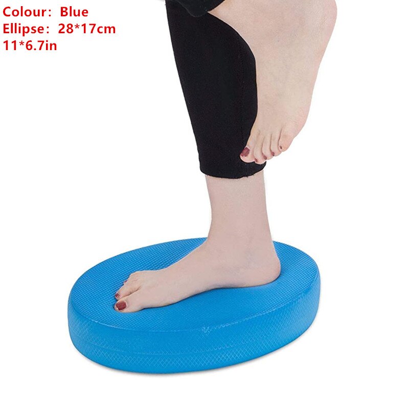 Sanft Gleichgewicht Pad TPE Yoga matt Schaum ÜSpund Pad Dicken Gleichgewicht Kissen Fitness Yoga Pilates Gleichgewicht Gremium für Physikalische Therapie: Ellipse Blau