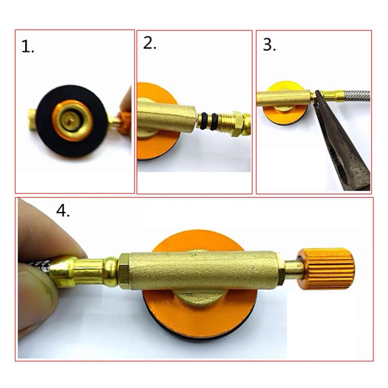 Brainded Hose Connectoe Outdoor Gas Stove Burner Adapter Valve for Outdoor Camping Cooking Furnace Connector Gas Tank Equipment