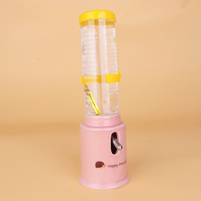 Kjæledyrdispenser base hytte keramikk smådyr hamster vannmaterflaskeholder uten drikker