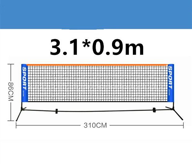 3,1 MX 0,86 M Faltbare Tennis Net Mit Halterung Outdoor Indoor Tragbare Standard Spiel Training Net Mit Rahmen F1035: Default Title