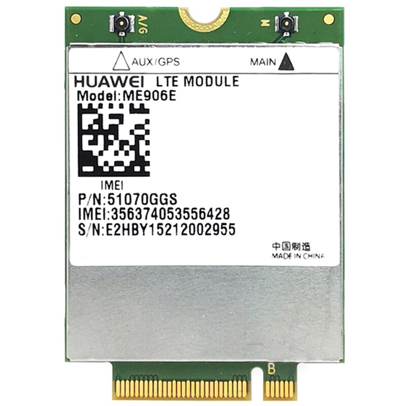 Ulåst  me906e + 2 stk ipx 4 ngff m .2 antenne fdd lte 4g wcdma gsm support gps modul lager
