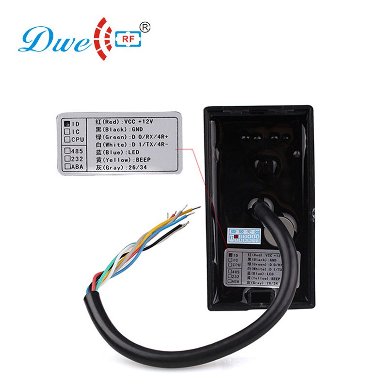 DWE CC RF access control card reader waterproof rs232 reader RFID chip card management reader