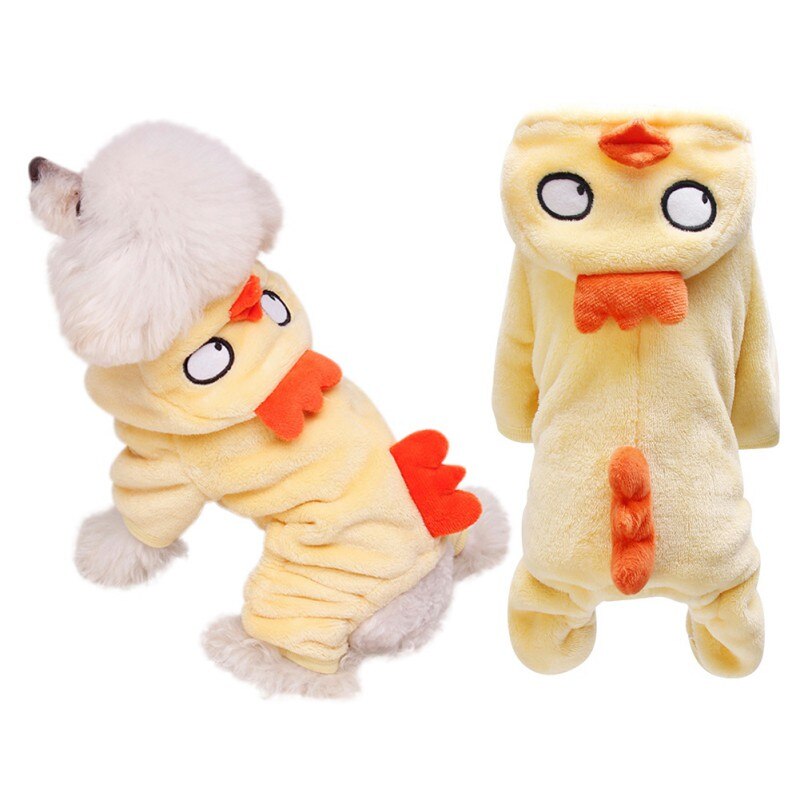 Dog Clothes For Chihuahua Pet Bear Pig Costume Puppy Hoodies Rabbit Dog Coat Jacket Rabbit Pajamas Clothes Pug Bulldog ~: Yellow / XL