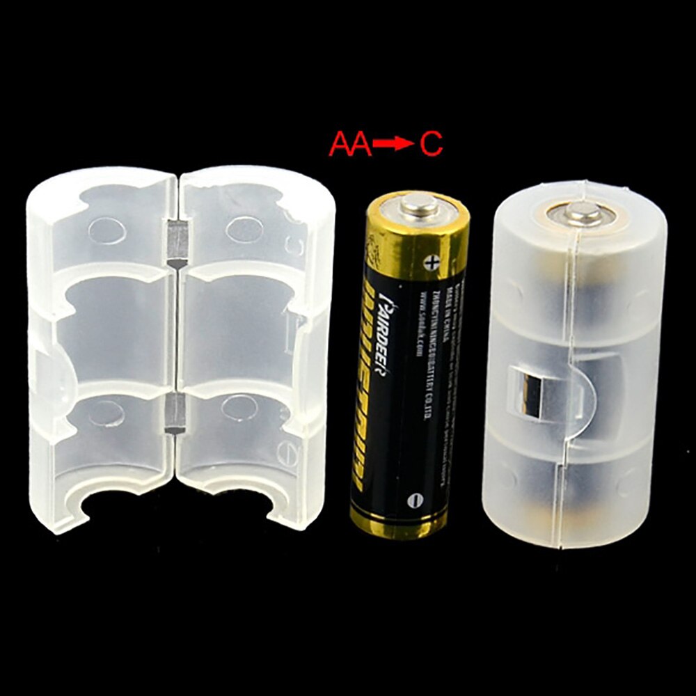 2AA Naar D Cell Battery Adapter Etui Converter Switcher Aa Naar D Batterijen Adapter Aa Naar C Batterij Doos aaa Naar Aa Size Doos: AA to C    1pcs