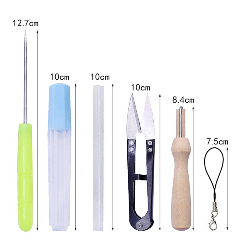 Handmade Felt Yarn Roving Set Needle Felting Starter Kit Foam Mat Arts Crafts DIY Needle Felt Kit Toolsa