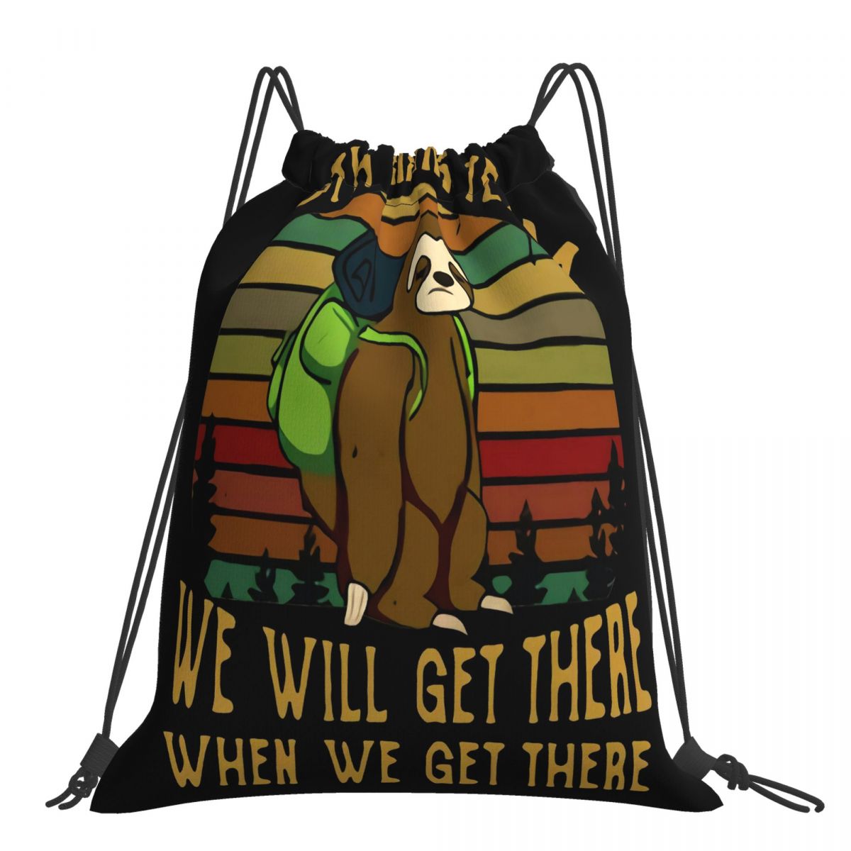 Luiaard Wandelen Team Zullen We Krijgen Er Grappige Vintage Mens S 2Xl Ademend Leuke Tassen Rugzak Tas: Default Title