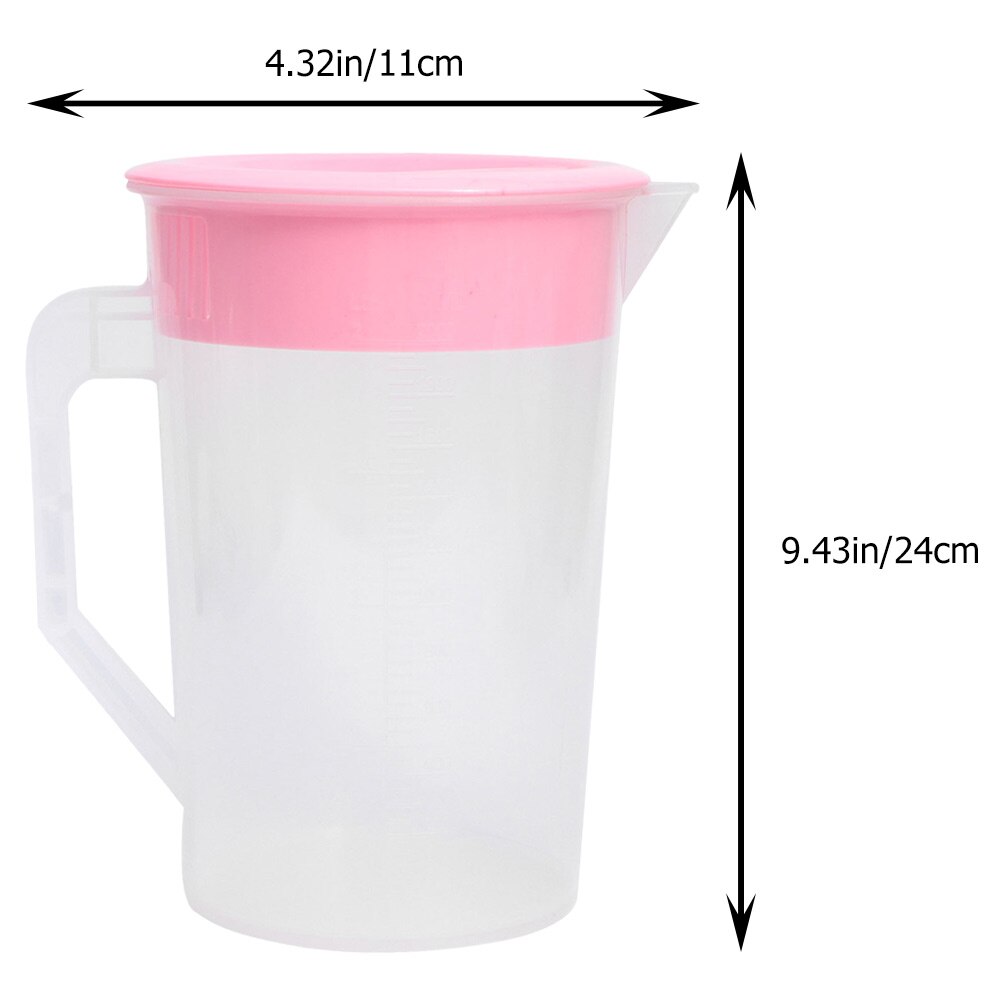 Reusable Cold Drink Water Kettle with Scale Plastic Pitcher with Lid Home Kettle