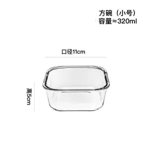 Plato de vidrio templado para el hogar, placa creativa para hornear, plato de arroz, plato de verduras, horno microondas, plato especial Rectangular para pescado: D   320ML