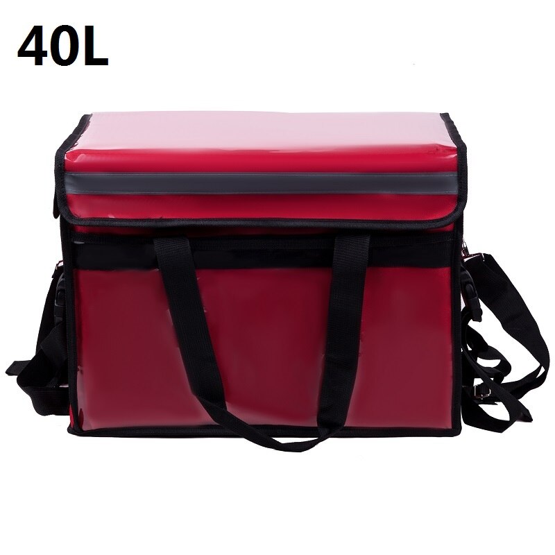 Large Food Thermal Cooler Bag Outdoor Waterproof Ice Thermo Packs Car Travel Picnic Lunch Box Thermos Refrigerator Bag: red only bag