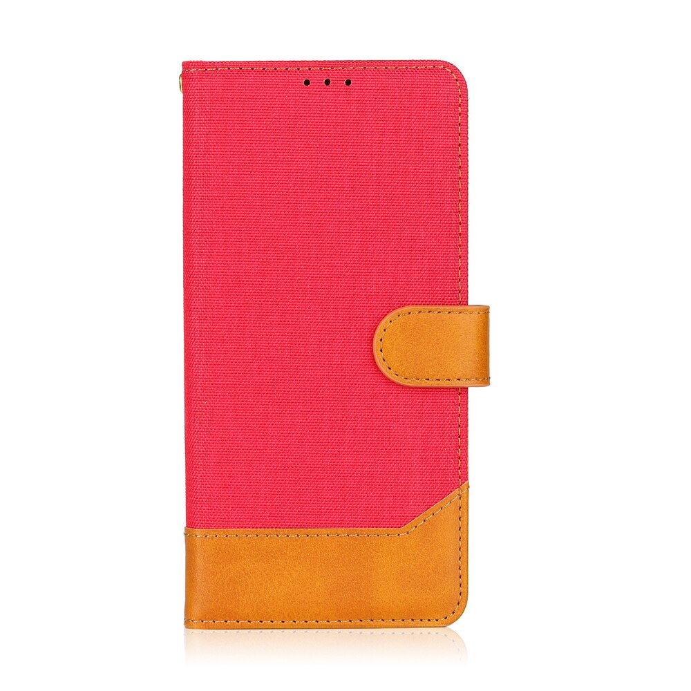 Portemonnee Boek Case Voor Xiaomi 11 Lite 5G Ne Cover Leather Card Stand Phone Protector Shell Etui Voor Xiaomi 11 Lite Ne Flip Cases: BW Red