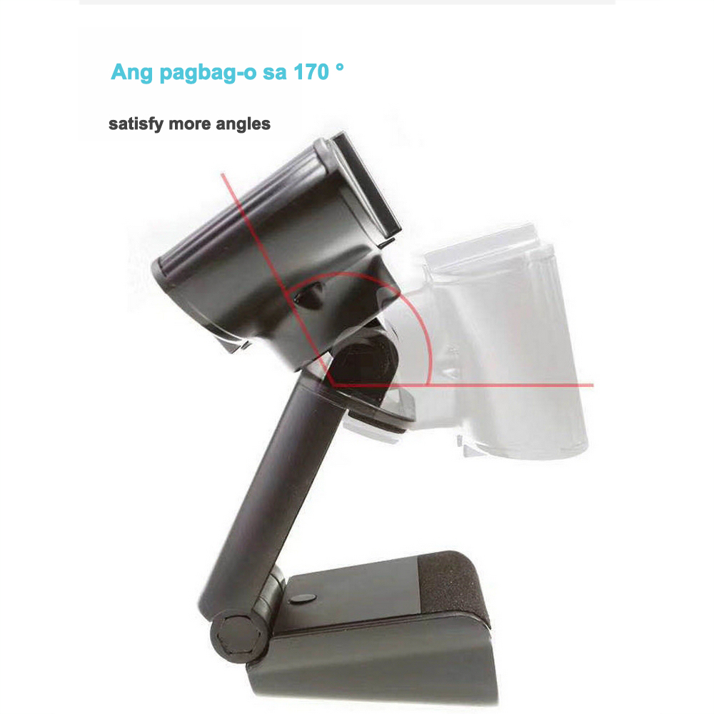 Cámara web USB de 12MP con micrófono de absorción de sonido incorporado, Webcam para ordenador, portátil y PC