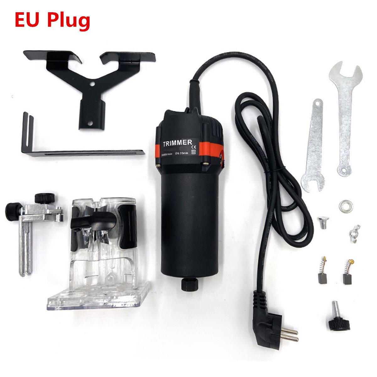 3500W Electric Laminate Edge Trimmer Mini Wood Router wood Carving Machine Carpentry Woodworking Power Tools Joiners Set: Red EU Plug