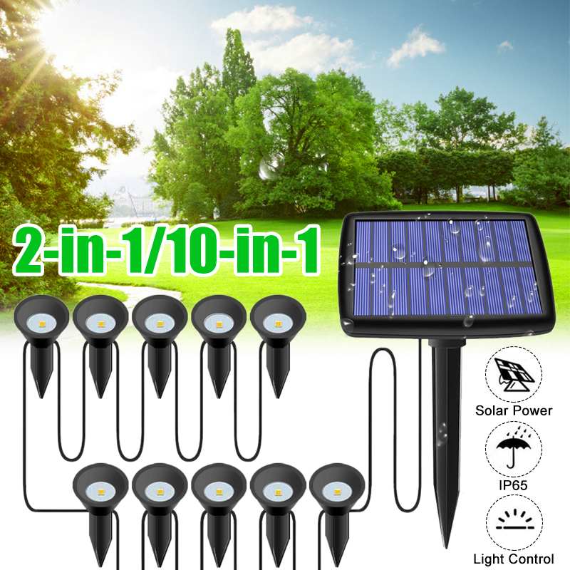 Style Garden Lawn Solar Powered Outdoor LED Spike Light Path Landscape Waterproof IP65 Mini Solar Flood Lawn Lamp