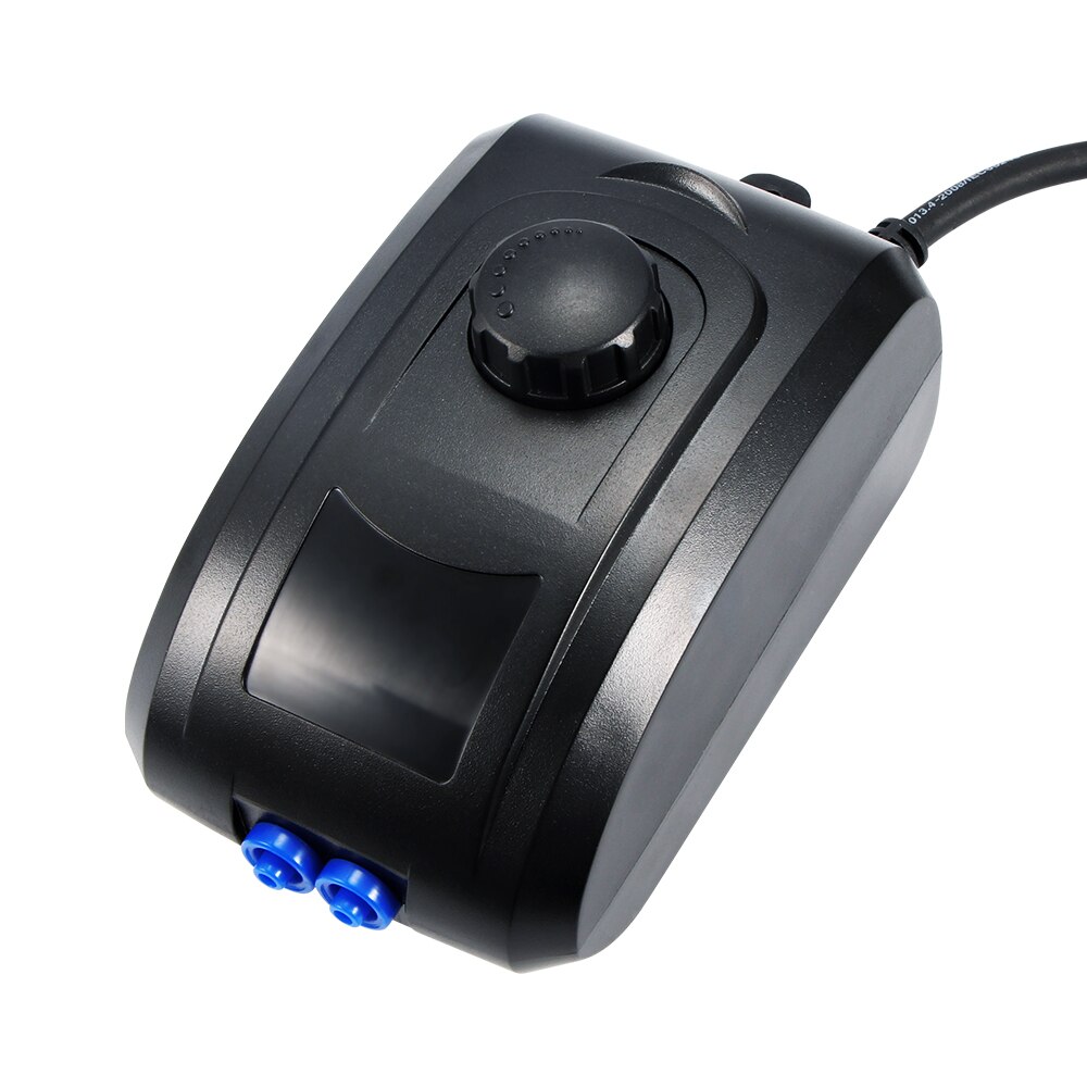 1PC Stille 4W luchtpomp luchtcompressor 2 Outlets voor lucht steen te verhogen Zuurstof, zwart Luchtpomp voor Fish tank aquarium: UK PLUG