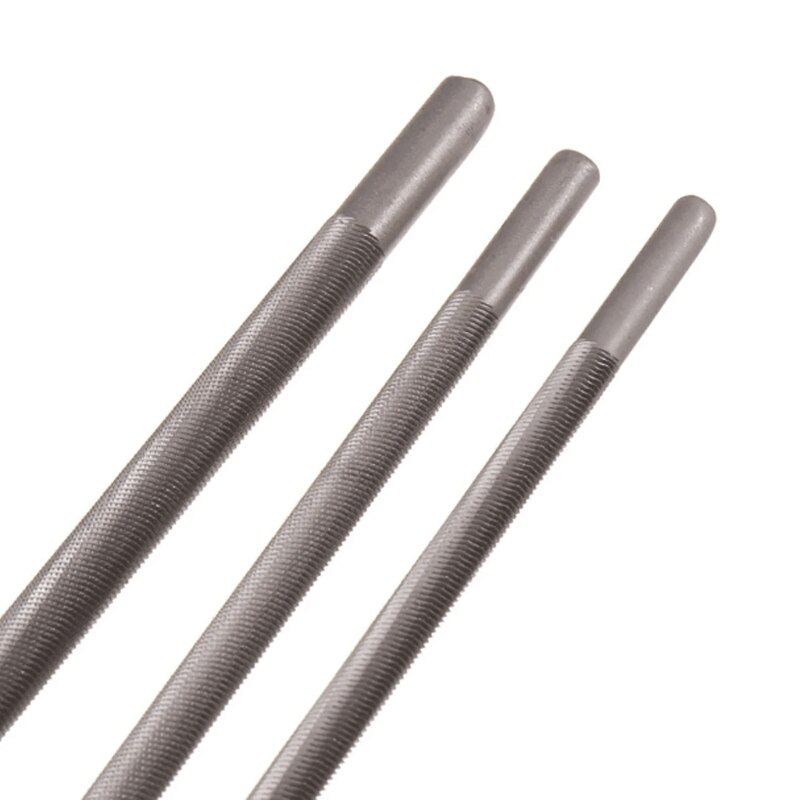 9pcs/set Chainsaw Sharpener Round Flat File Depth Gauge Holder Wooden Handle for Sharpening Filing Maintenance Tools