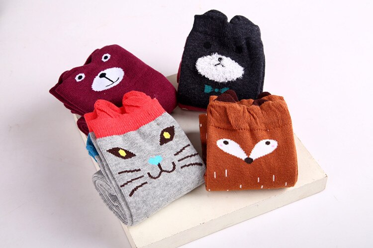 Herbst mädchen kätzchen Ebene Strümpfe mädchen oberschenkel Knie Socken halb socken Ebene 10 Arten 43CM 4-15Jahre TZ05