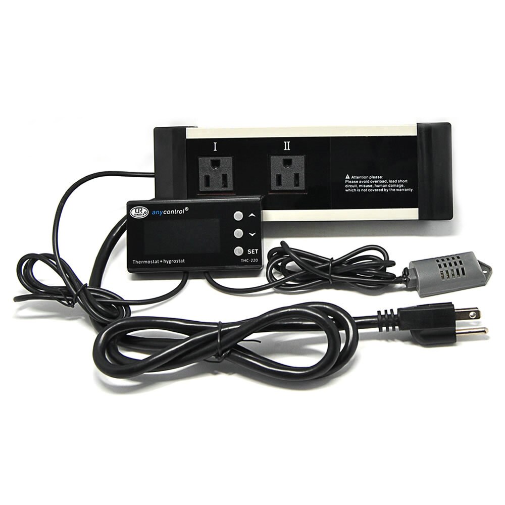 THC-220 Digital Temperature Humidity Controller Thermostat Regulator Control Switch LCD for Green House: US