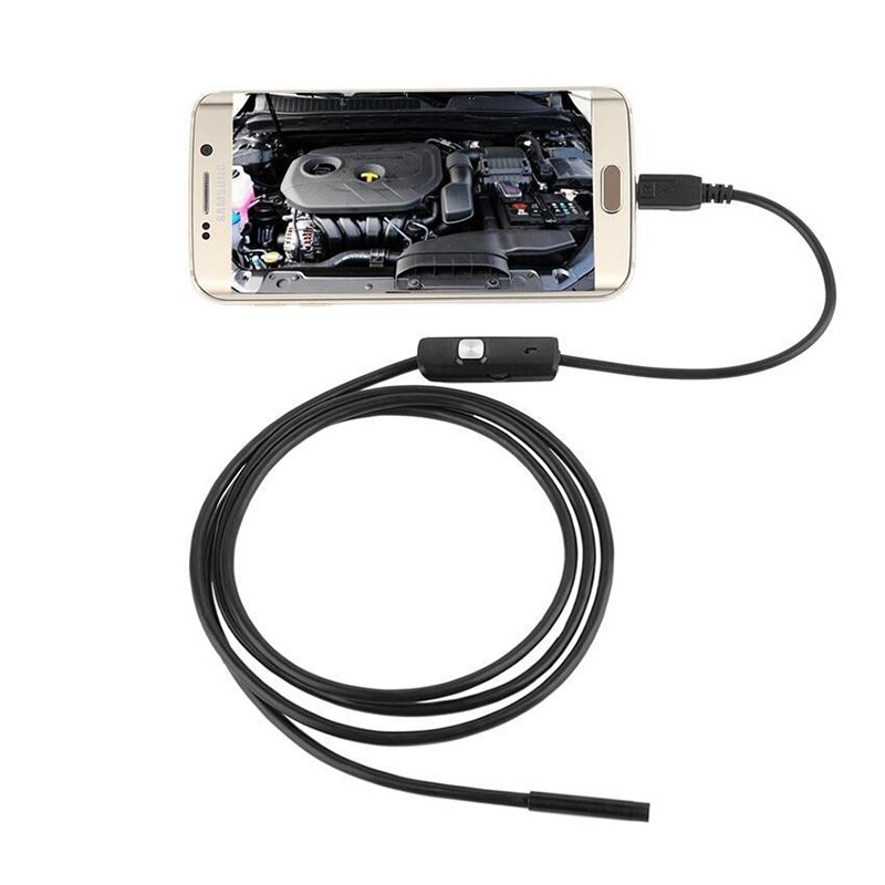 7.0mm endoskop kamera hd usb endoskop med 6 led 1/1.5/2/3.5/5m blødt kabel vandtæt inspektionsboreskop til android pc
