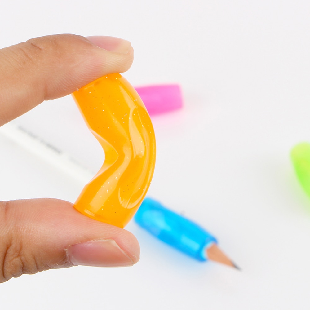 4pcs/bag Thumb Cover Children Students Stationery Pencil Holding Practise Device For Correcting Pen Holder Postures Grip