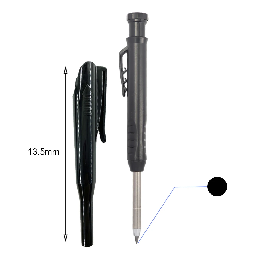Solid Carpenter Mechanical Pencil For Construction Woodworking Long Head Carpenter Pencil With Sharpener Stationery Supplies: Brown