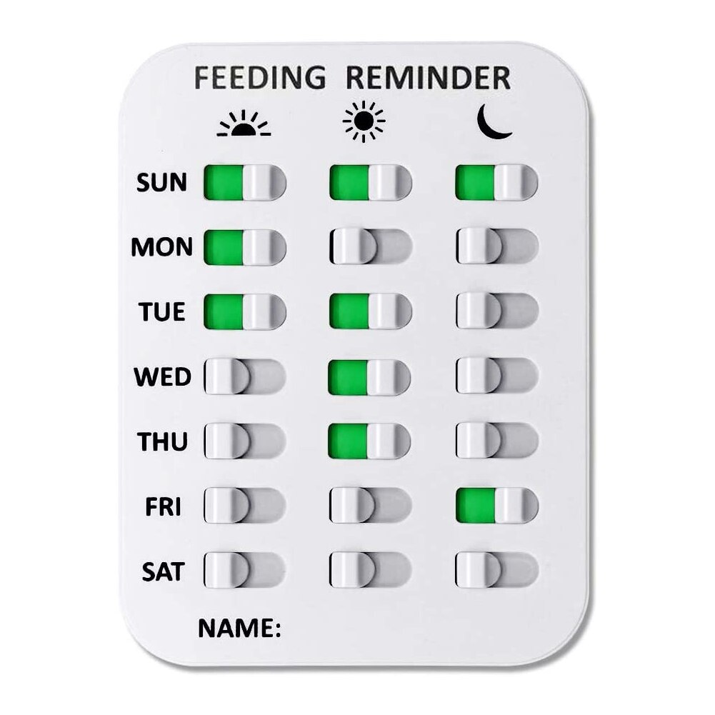 Dog Feeding Reminder Pet Feeding Chart Elderly Sticker Daily Indication Chart 3 Times A Day Reminder For Puppy/Kids/Old People