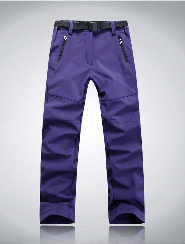 THE ARCTIC LIGHT – pantalon de Camping, randonnée, Ski, pour femme, coupe-vent, pour loisirs en plein air, garde la chaleur, à coque souple, AD095: VIOLET / M