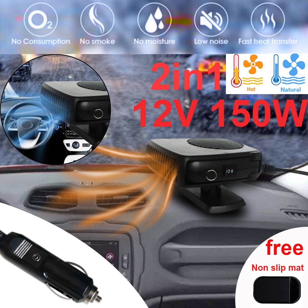 Winter Car Heater Heating Fan Universal 12V 150W Car Interior Portable Heating Fan Dryer Windshield Demister Defroster for Car