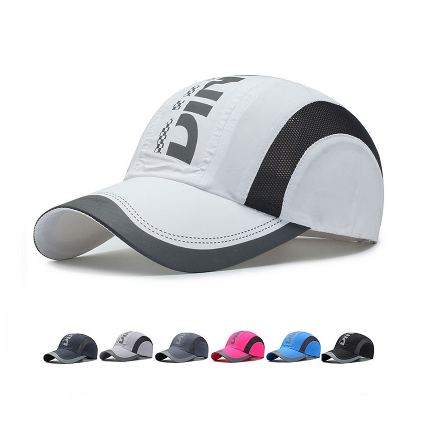 Fique protegido en estilo gorra de béisbol UV con parte superior suave de secado rápido, correa transpirable para senderismo, pesca y actividades al aire libre