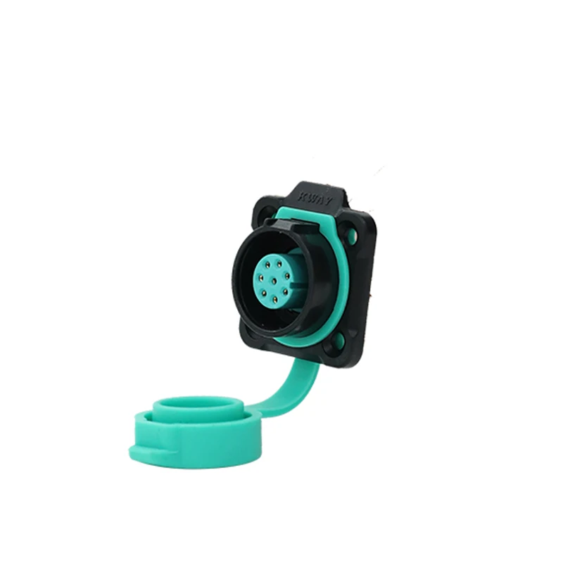 KWAY K16 Waterproof Bulkhead Electrical Connector Adapter IP68 Male Plug Female Socket Industrial AC DC Power 2 3 4 5 7 8 9 Pin: Pink