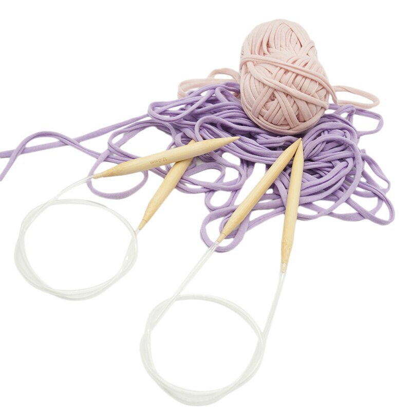 Circular Knitting Needles Wooden Sweater Needles Wool Hat Knitting Ring Needles DIY Hand Knitting Tools