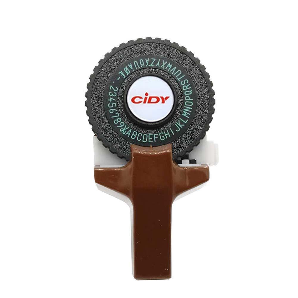 C101 Mini DIY Manual Typewriter Tape Capital Letter Disk Embossing Label Maker 3D Embossing Effect For Calendar Papers r57: brown