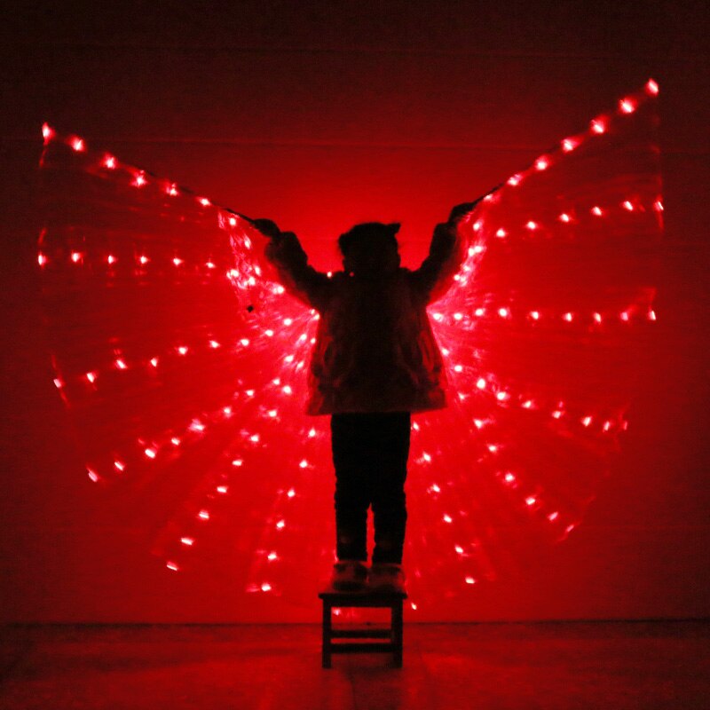 Alas de Isis con luz LED para niños, Alas de LED para danza del vientre, grados, puesta en escena egipcia, recién llegado, 360: Red