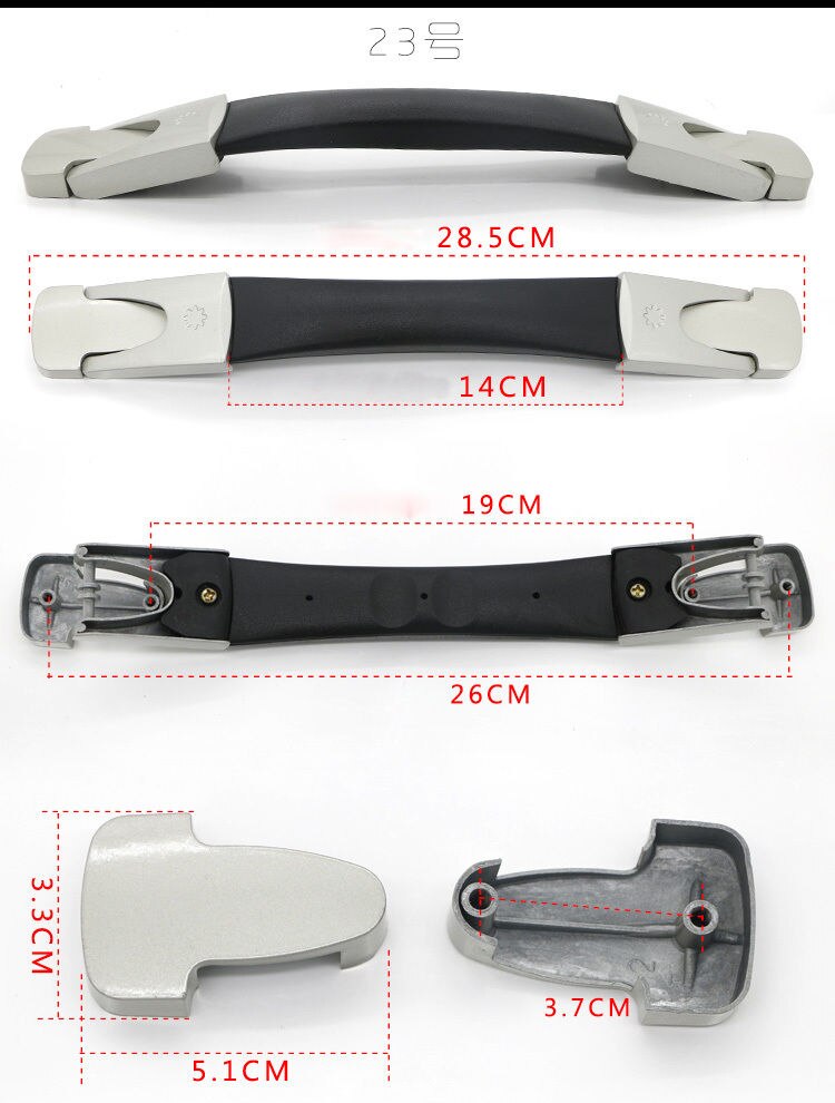 B014-B030 Replacement Suitcase Luggage Handle Grip Spare Fix Holders Box Pull Carry Strap Luggage Repair Accessories: B023