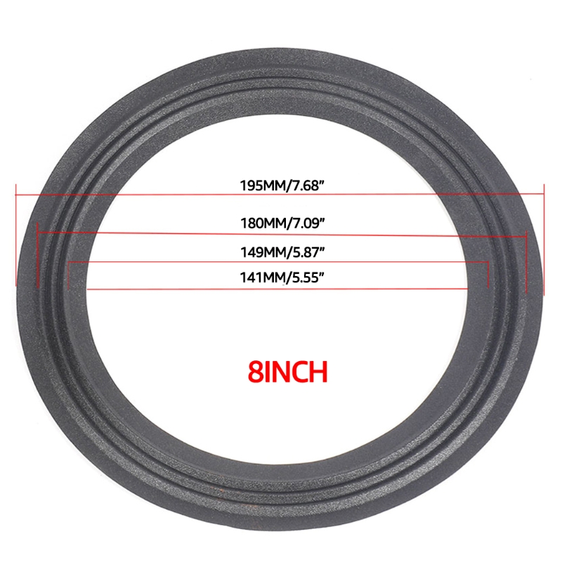Speaker Foam Surround Edge Rings Repair Kit 2 Packs 6.5''/8''/10"/12"/15" inches DIY Speaker Surround Repair Rubber: Silver