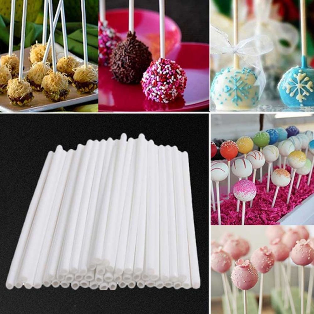 100-2000Pcs100mm Lollipop Stick Food-Grade Plastic Pop Sucker Sticks Cake Mould Pop Sticks Lollypop Candy Chocolate Sugar Pole