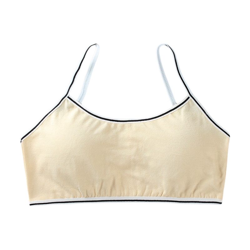 Bobo Bora-Sujetador de entrenamiento de algodón para chicas adolescentes, ropa interior sin costuras con relleno, transpirable, grande, deportivo, camisola elástica, Bralette: A
