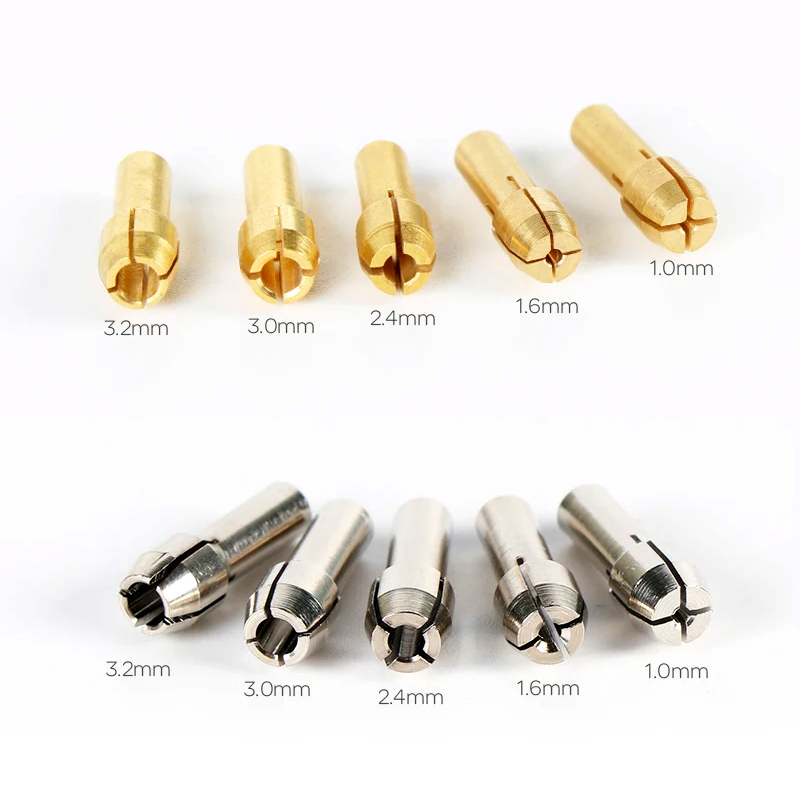 10 stuks dremel mini-boorhouders, booradapter met 4.3 1.0mm-3.2mm , micro-spantanghouder voor dremel-accessoires