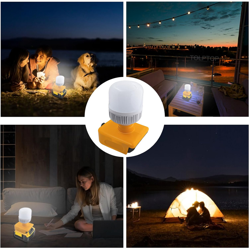 Voor Makita/Dewalt/Milwaukee/Einhell 18V Li-Ion Batterij Gloeilamp LED Werklamp Dimbare Portable handheld Zaklamp Kamp Licht