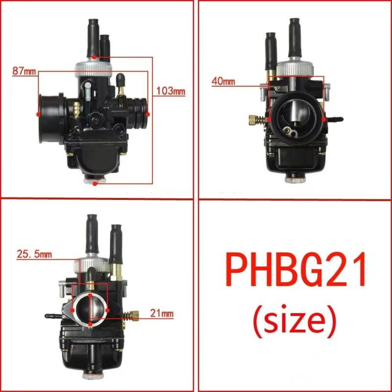 Efficiënte 17mm 19mm 21mm Racing Carburateur voor JOG50 JOG90 BWS100 RG50 DIO50-90 PHBG 17/19/21 Carburador: GRIJS