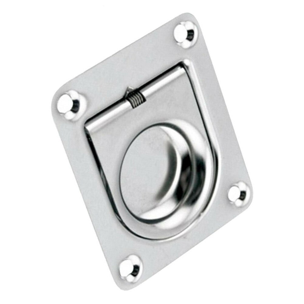 Stainless Steel Pull Ring Flush Wardrobe Handle Convenient Round Marine Locker Easy Install Durable Boat Hatch Cabinet Lift